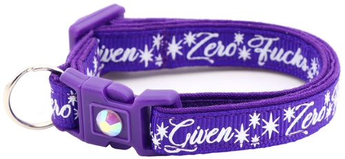 Zero Fucks Given Breakaway Cat Collar