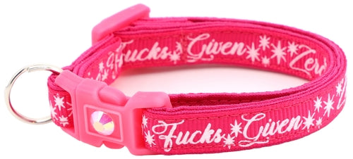 Zero Fucks Given Breakaway Cat Collar