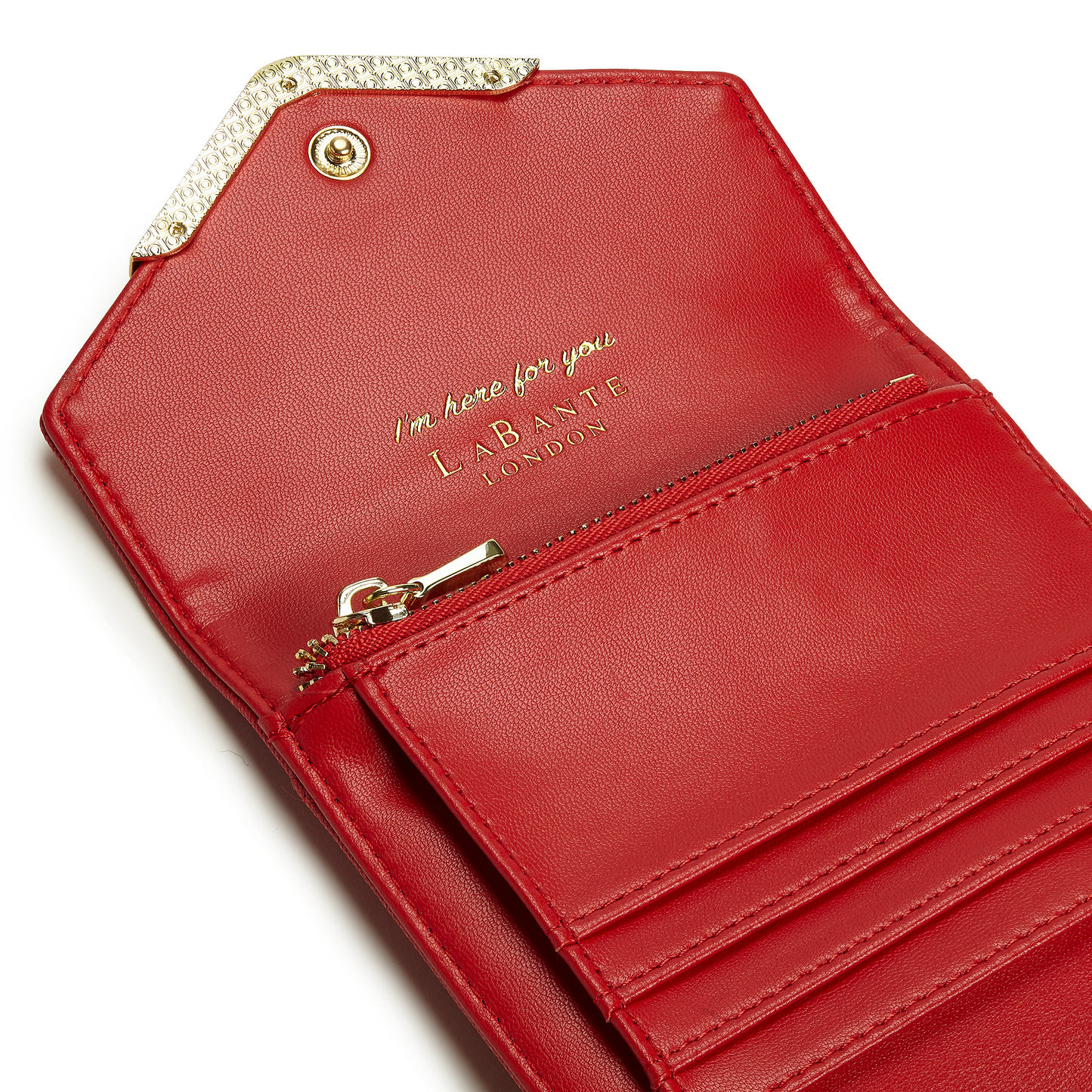 Diana Red Small Vegan Bifold Wallet