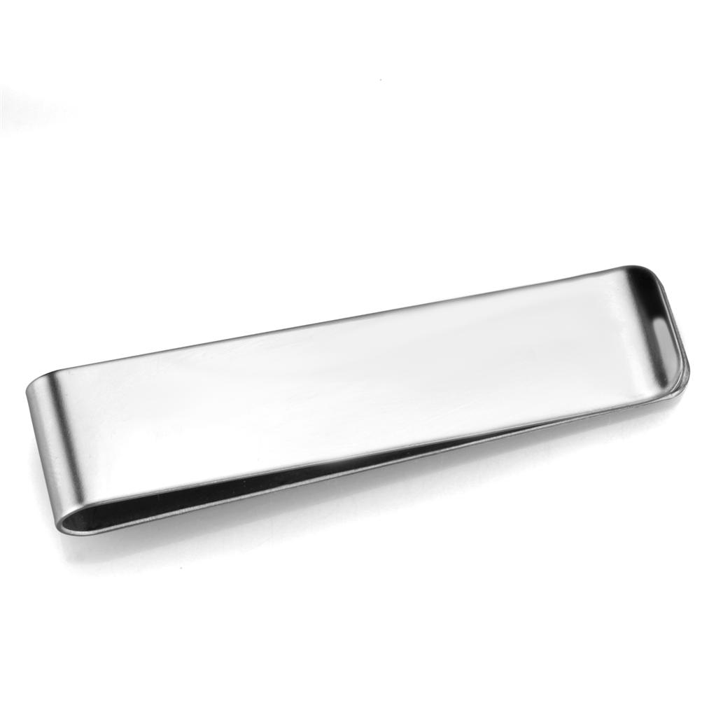 LO3384 - High polished (no plating) Stainless Steel Money clip with No