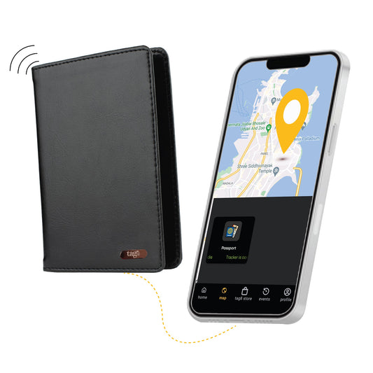 Dolphin Smart Leather Passport Tracker