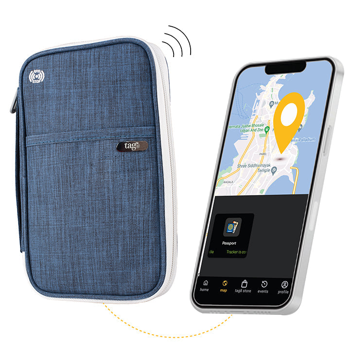 Canvas Passport Tracker Holder