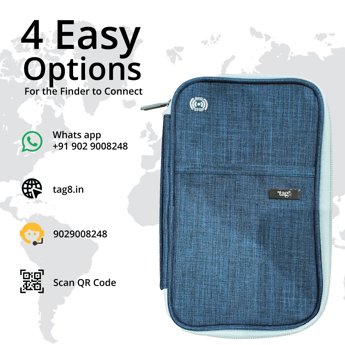 Canvas Passport Tracker Holder
