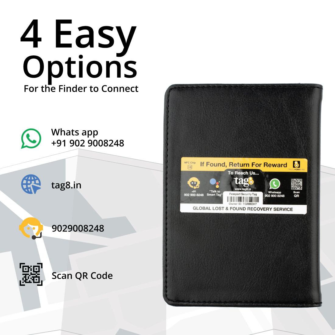 Dolphin Smart Leather Passport Tracker