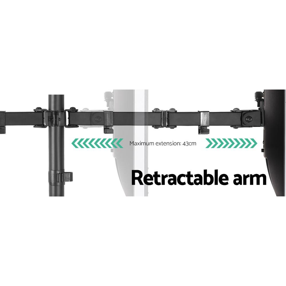 Artiss Monitor Arm Dual Desk Mount Screen Bracket Holder