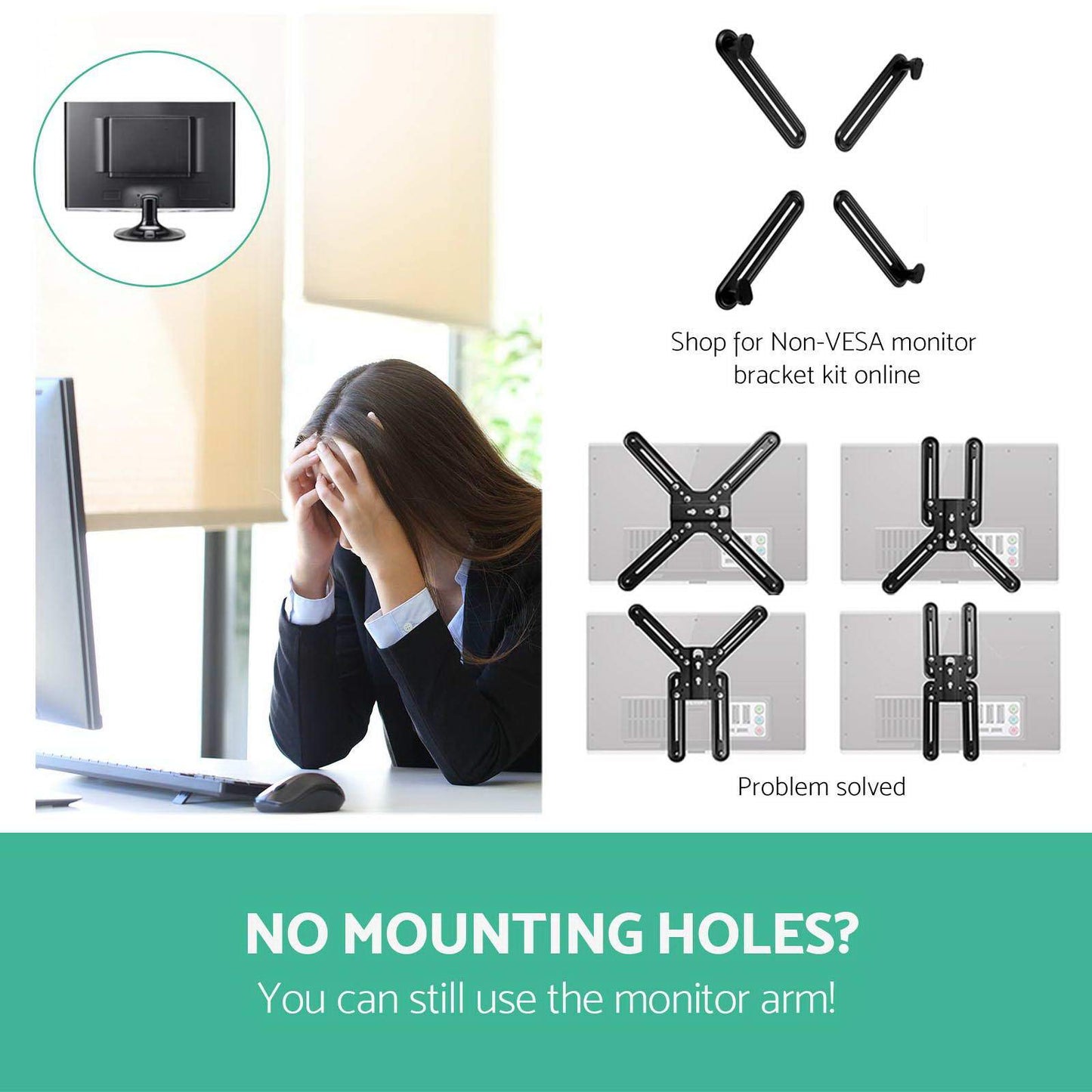Artiss Monitor Arm Dual Desk Mount Screen Holder Bracket