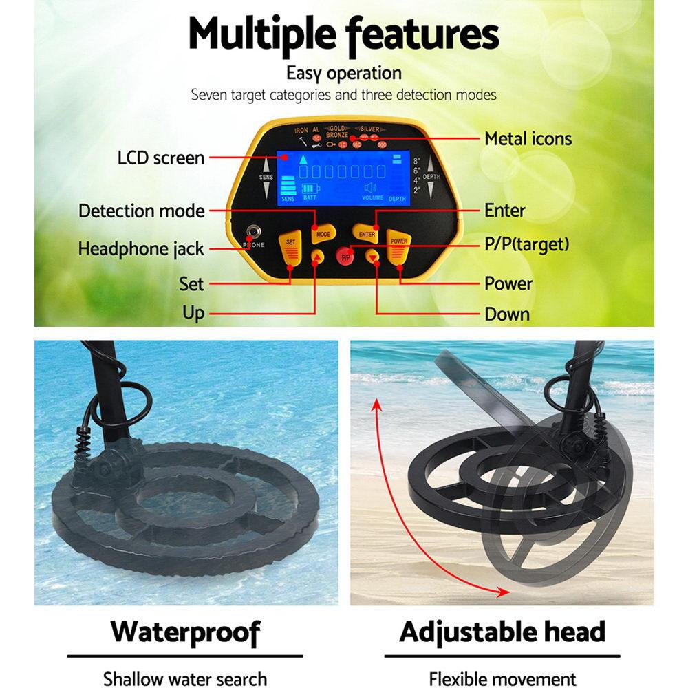 Metal Detector 180MM Deep Sensitive Waterproof Treasure Hunter Gold