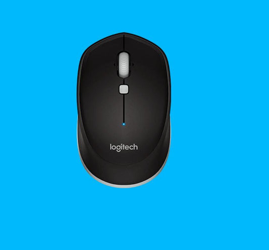 Logitech M337 Black Bluetooth Mouse Blue Compact design Curved shape