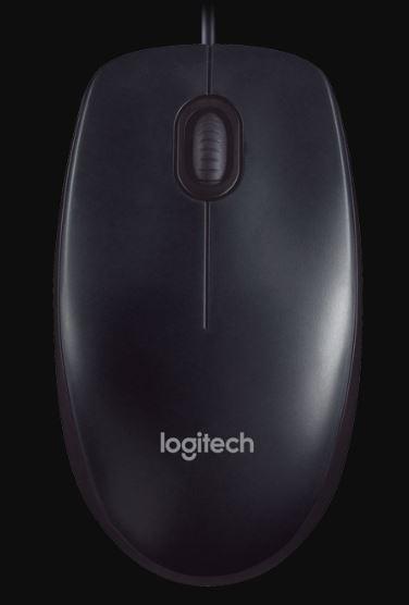 Logitech M90 USB Wired Optical Mouse 1000dpi for PC Laptop Mac Full