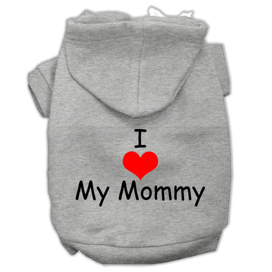 Mirage Pet 62-35 MDGY I Love My Mommy Screen Print Pet Hoodies, Gr