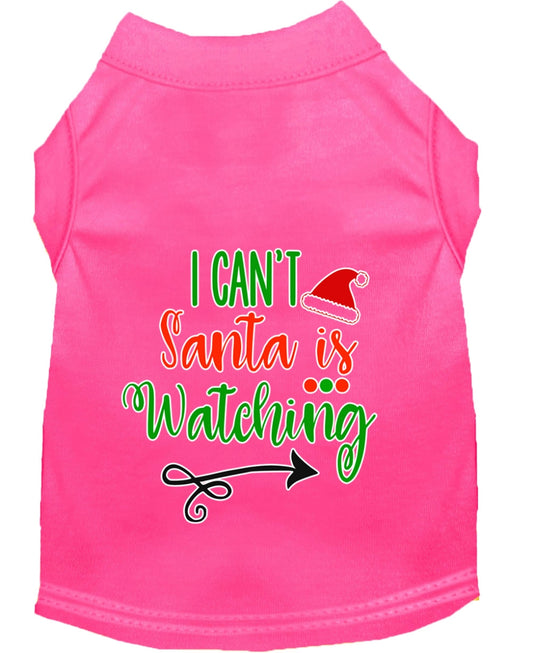 Mirage Pet 51-424 BPKXXL I Cant, Santa is Watching Screen Print Do