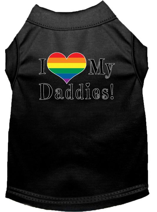 Mirage Pet 51-213 BKXXXL I Heart My Daddies Screen Print Dog Shirt,
