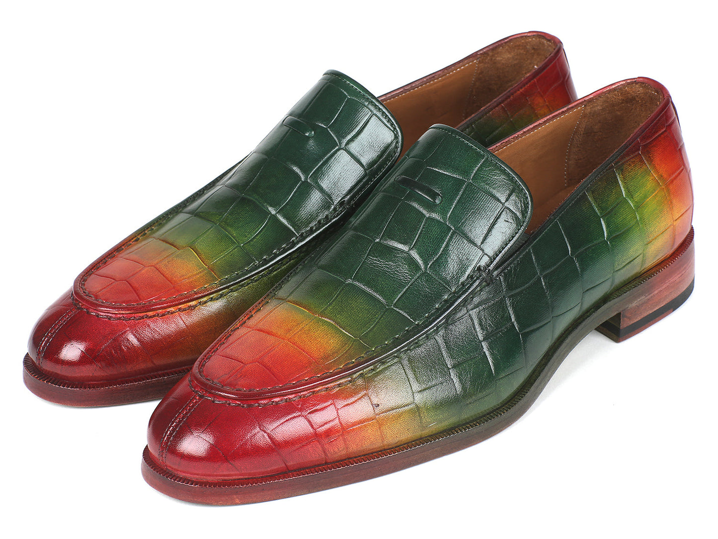 Paul Parkman Crocodile Embossed Calfskin Multicolor Loafer
