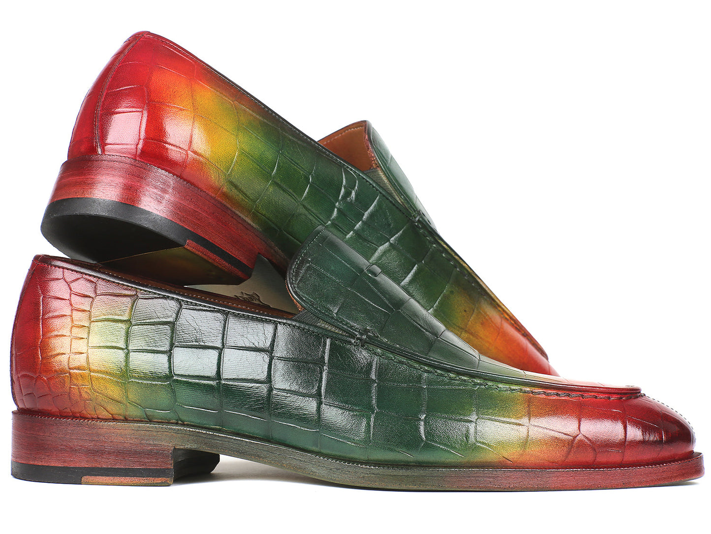Paul Parkman Crocodile Embossed Calfskin Multicolor Loafer