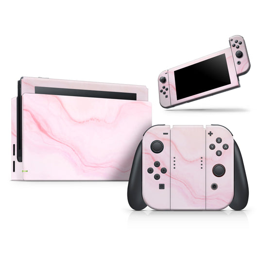 Marble Surface V1 Pink - Vinyl Skin Wrap for Nintendo Switch 2, OLED,