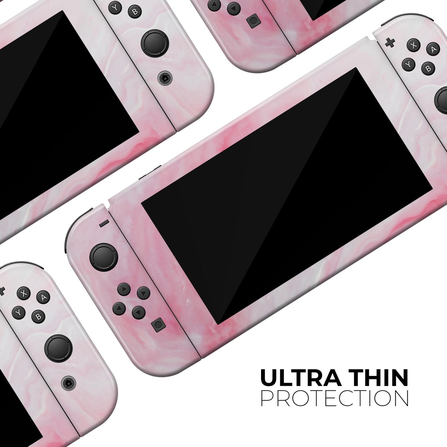 Marbleized Pink Paradise V6 - Vinyl Skin Wrap for Nintendo Switch 2,