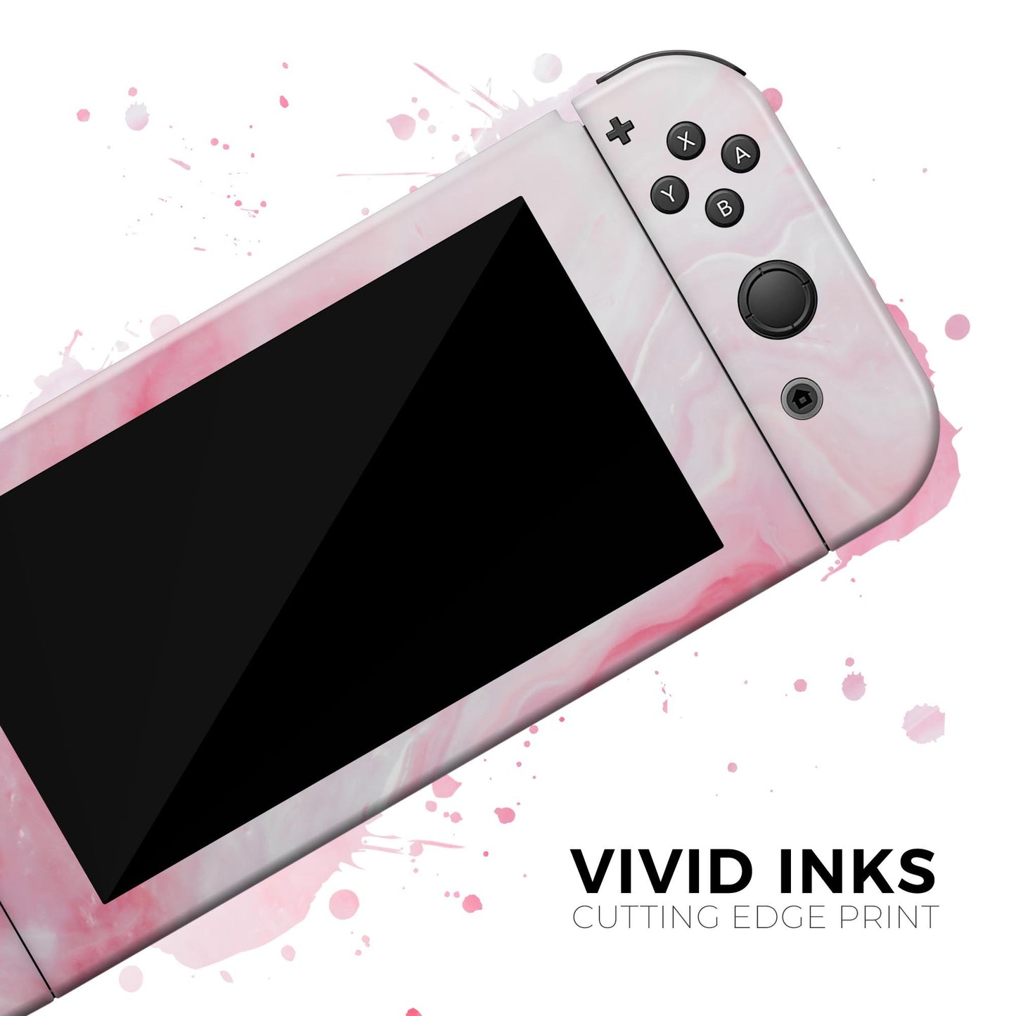 Marbleized Pink Paradise V6 - Vinyl Skin Wrap for Nintendo Switch 2,