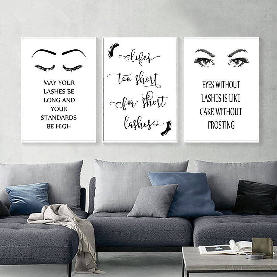 Modern Black White Girl Sexy Wall Art
