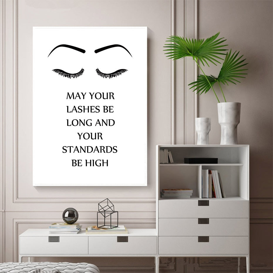 Modern Black White Girl Sexy Wall Art
