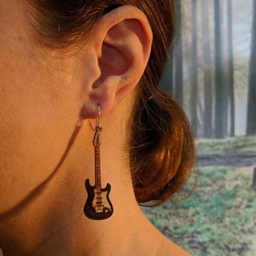 Musical Instruments | Natural Wood Earrings