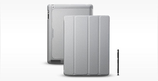 COOLERMASTER  iPad 3 Wakeup Sil Folio Silver, Carbon inc stylu (LS)
