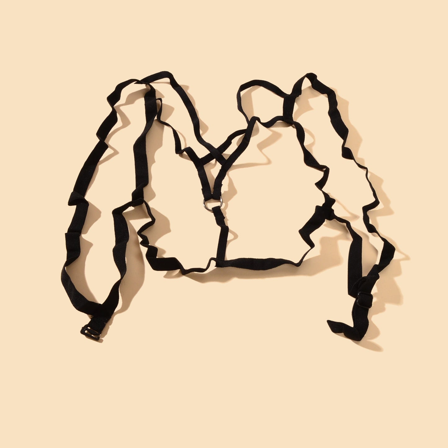 Sexy Body Jewellery Black Elastic Harness Bra Body Chain Rave Body