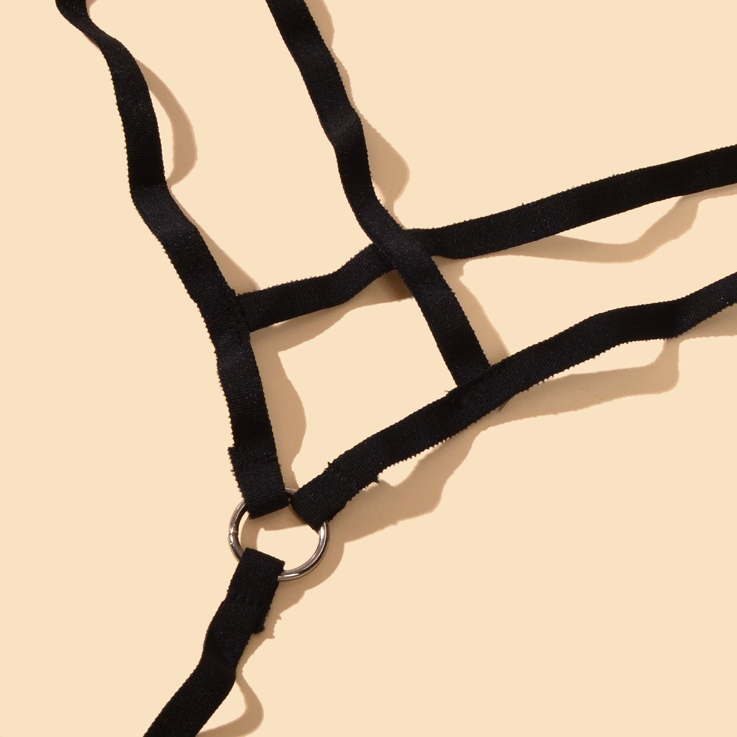 Sexy Body Jewellery Black Elastic Harness Bra Body Chain Rave Body