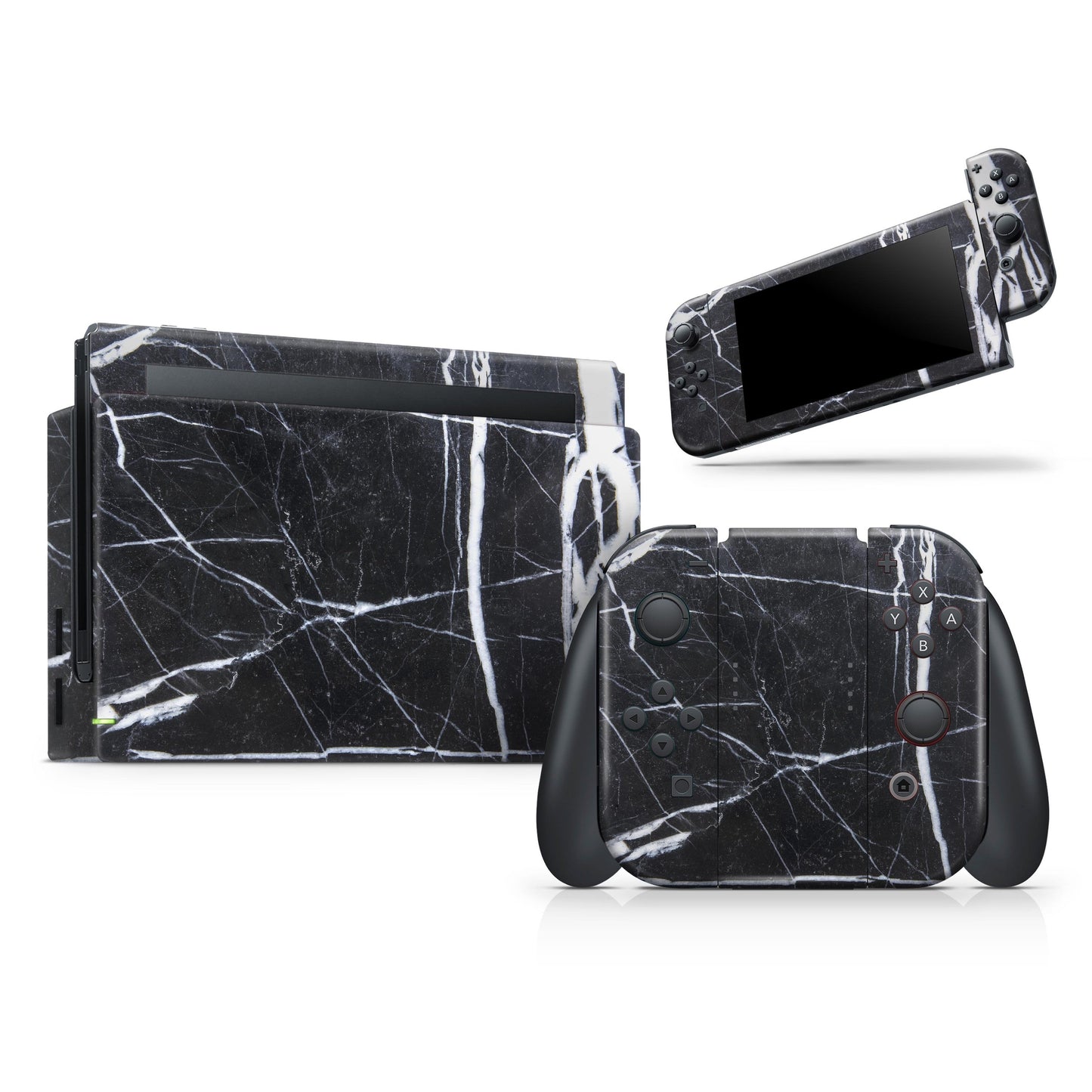 Natural Black & White Marble Stone - Vinyl Skin Wrap for Nintendo