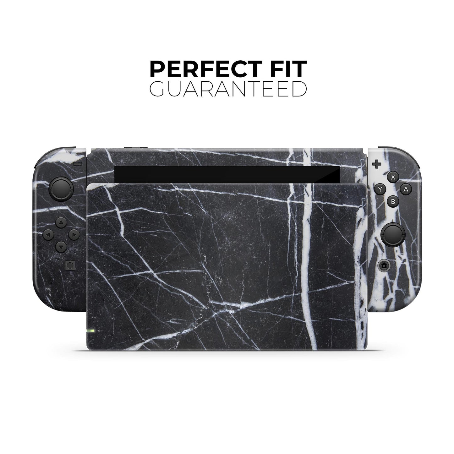 Natural Black & White Marble Stone - Vinyl Skin Wrap for Nintendo