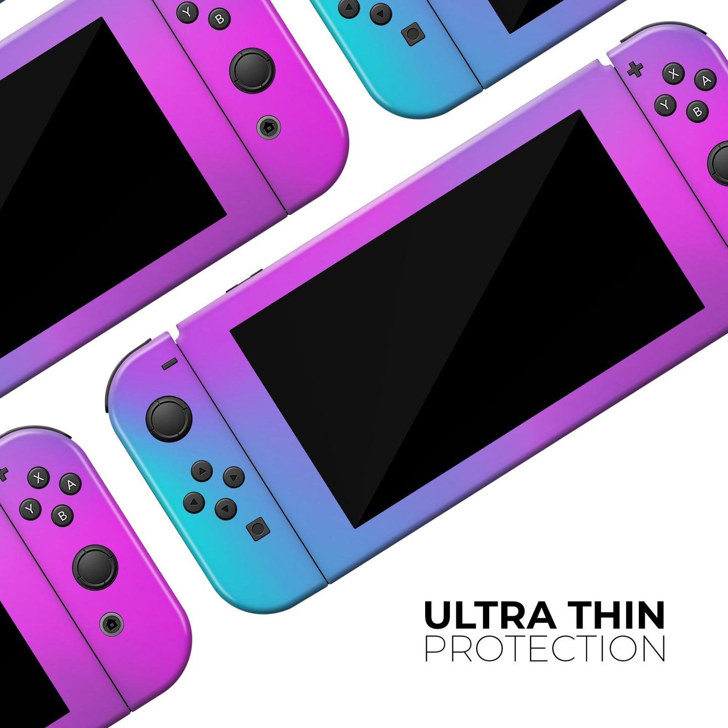 Neon Holographic V1 - Vinyl Skin Wrap for Nintendo Switch 2, OLED,