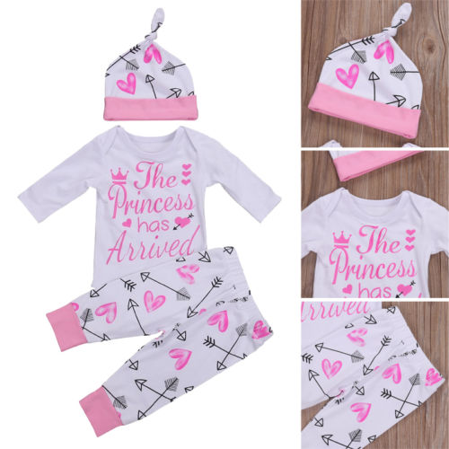 Newborn Kids Infant Baby Girls Autumn Clothes Long
