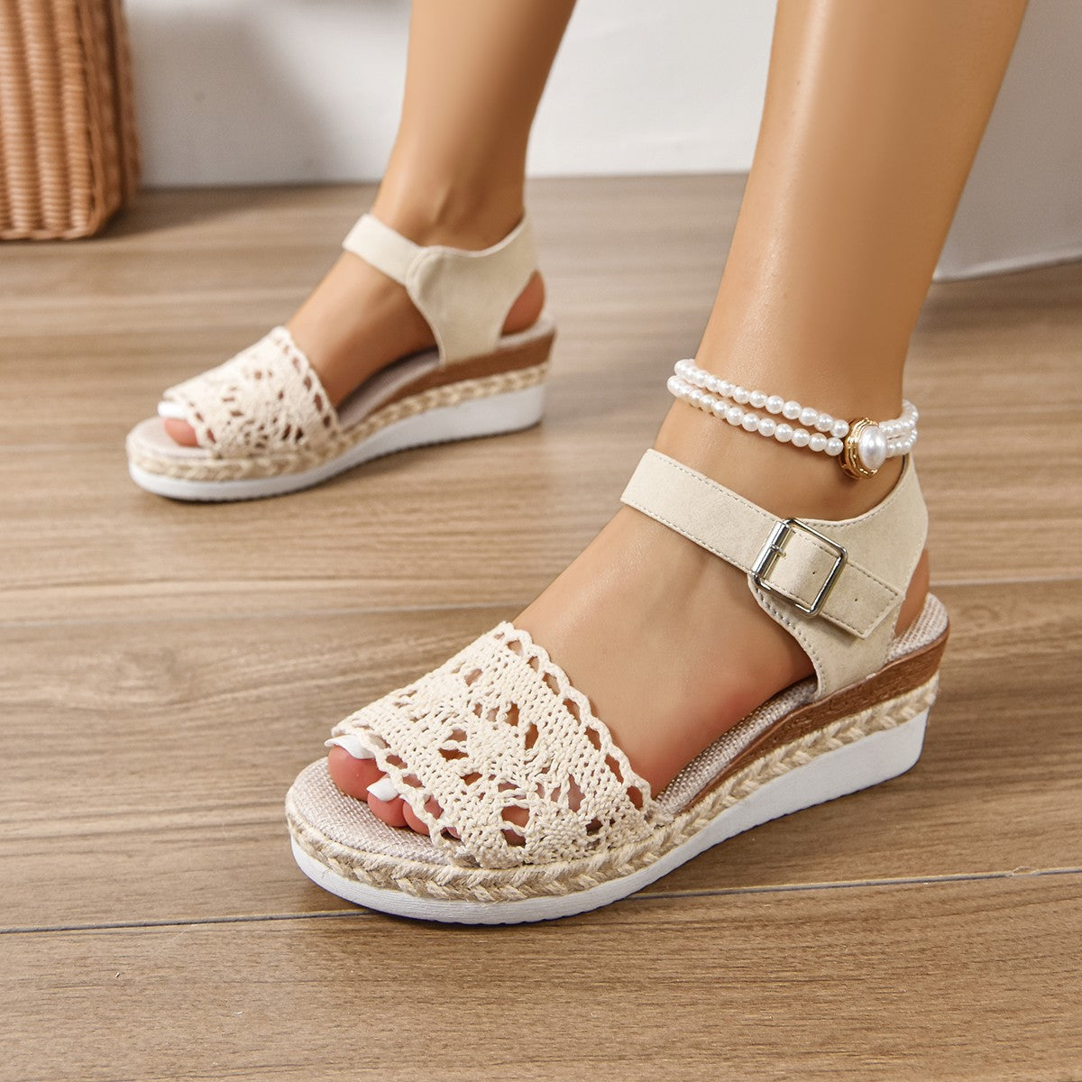 25 Edition – Boho Platform Buckle Wedge Sandals