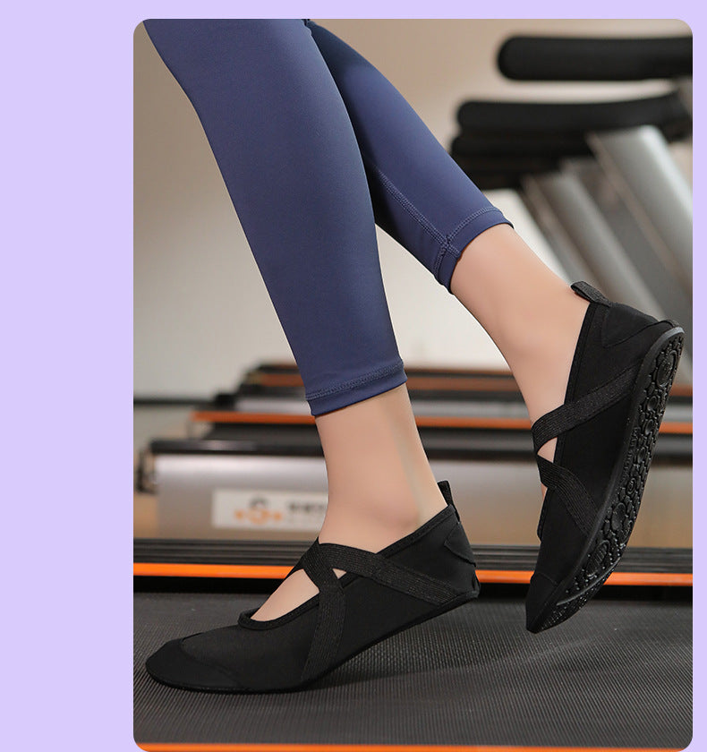 SIHI Women’s Cross-Strap Yoga Shoes, Non-Slip Soft Sole Indoor Fitness