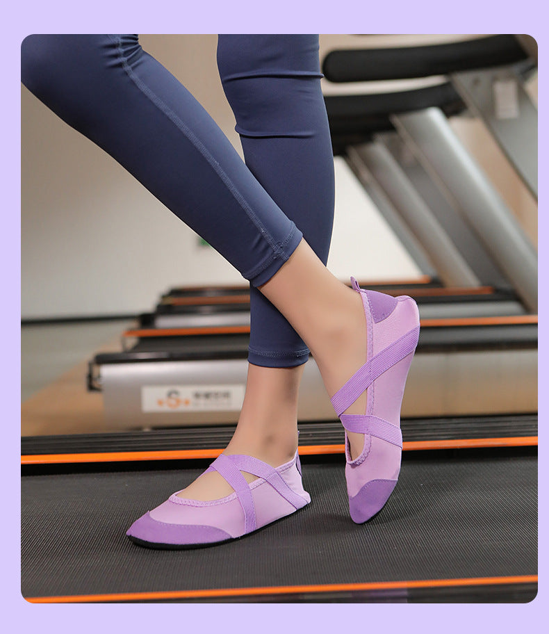SIHI Women’s Cross-Strap Yoga Shoes, Non-Slip Soft Sole Indoor Fitness