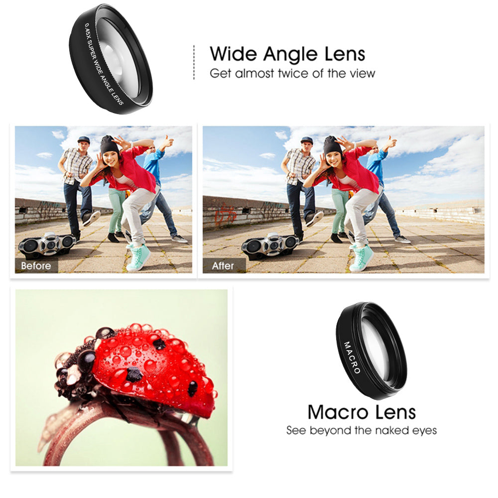 Clip-on Phone Camera Lens Professional HD Kit