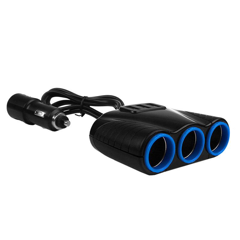 3 in 1 Car Cigarette Lighter Socket Adapter