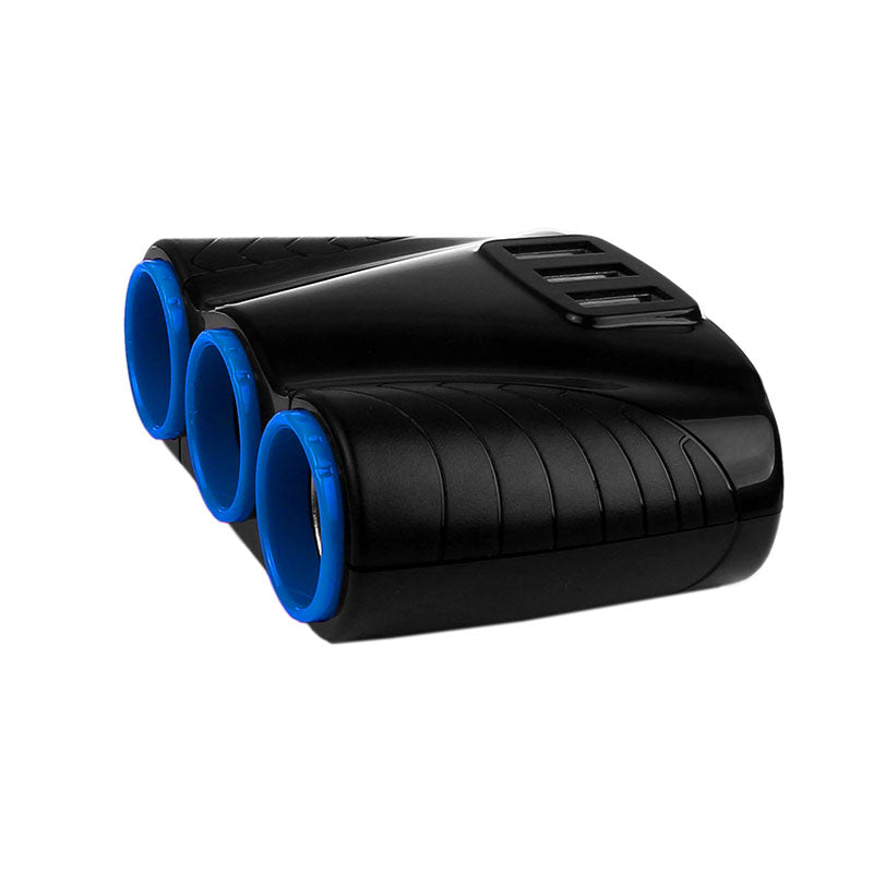 3 in 1 Car Cigarette Lighter Socket Adapter