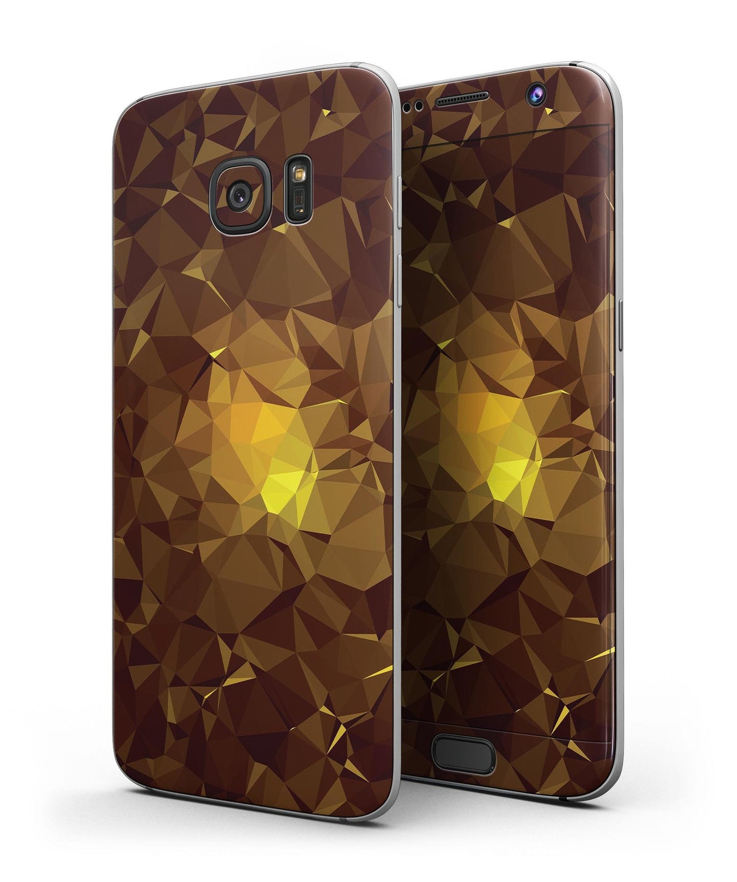 Orange Geometric V16 - Full Body Skin-Kit for the Samsung Galaxy S7 or