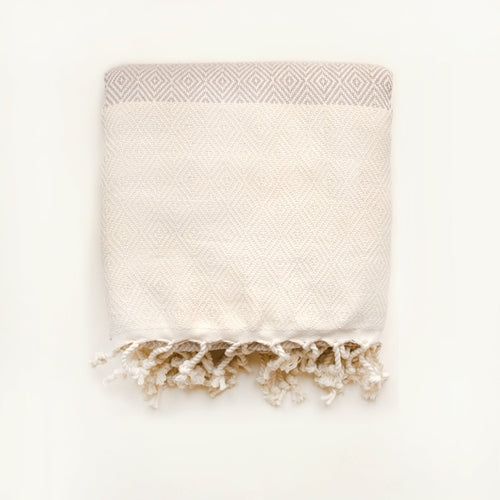 OTTO BEIGE Handgewebtes Hamamtuch
