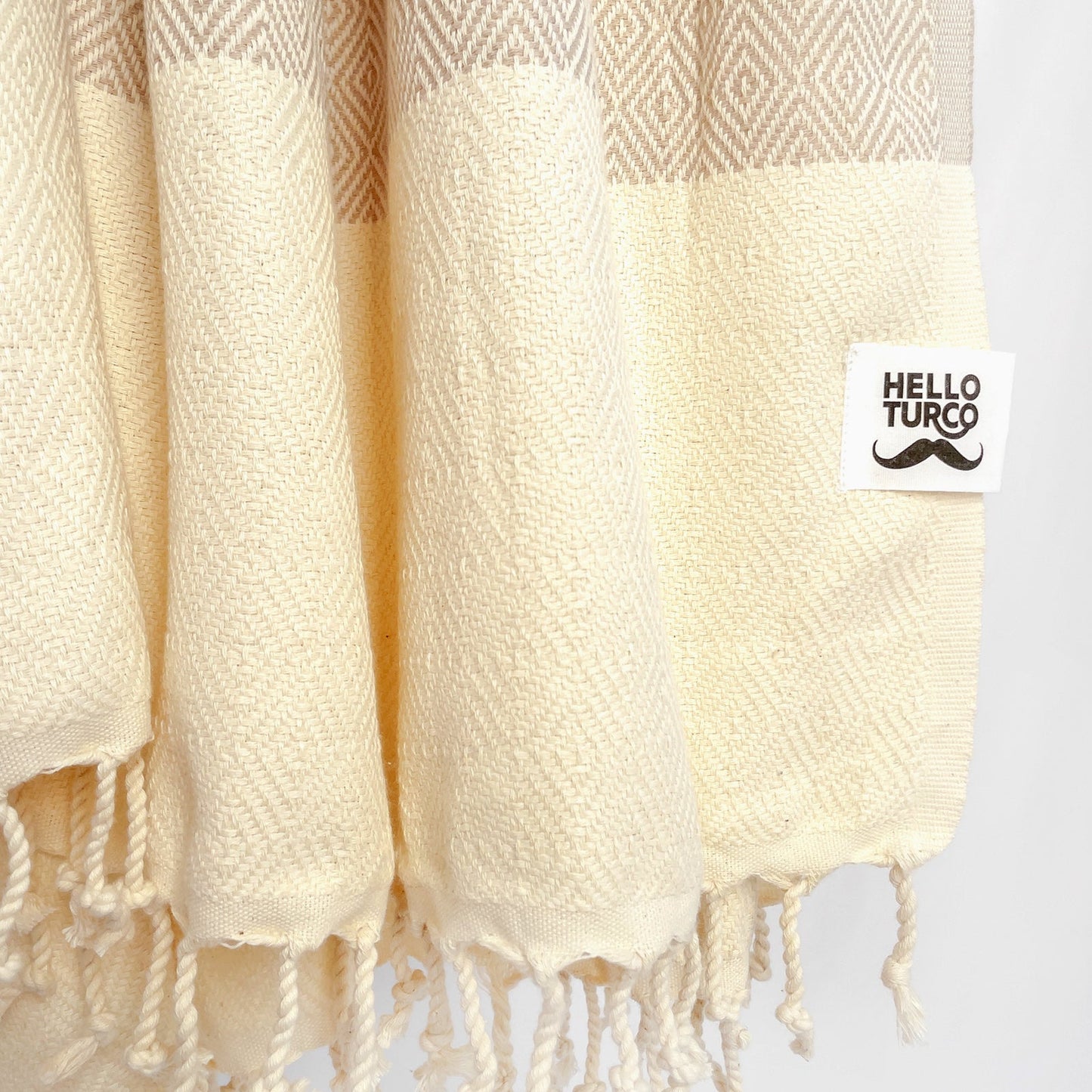 OTTO BEIGE Handgewebtes Hamamtuch