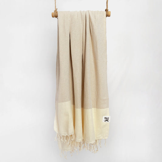 OTTO BEIGE Handgewebtes Hamamtuch