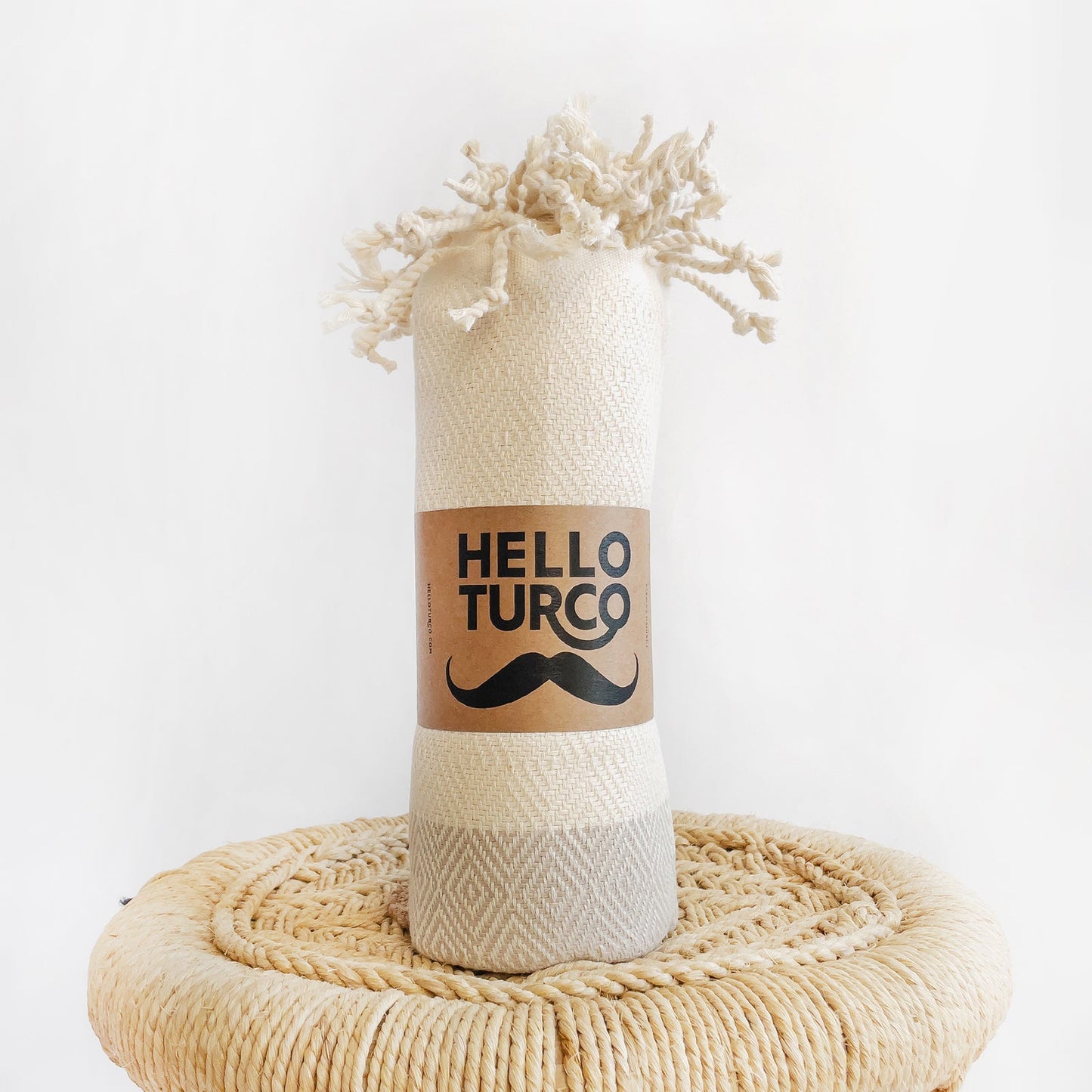 OTTO BEIGE Handgewebtes Hamamtuch