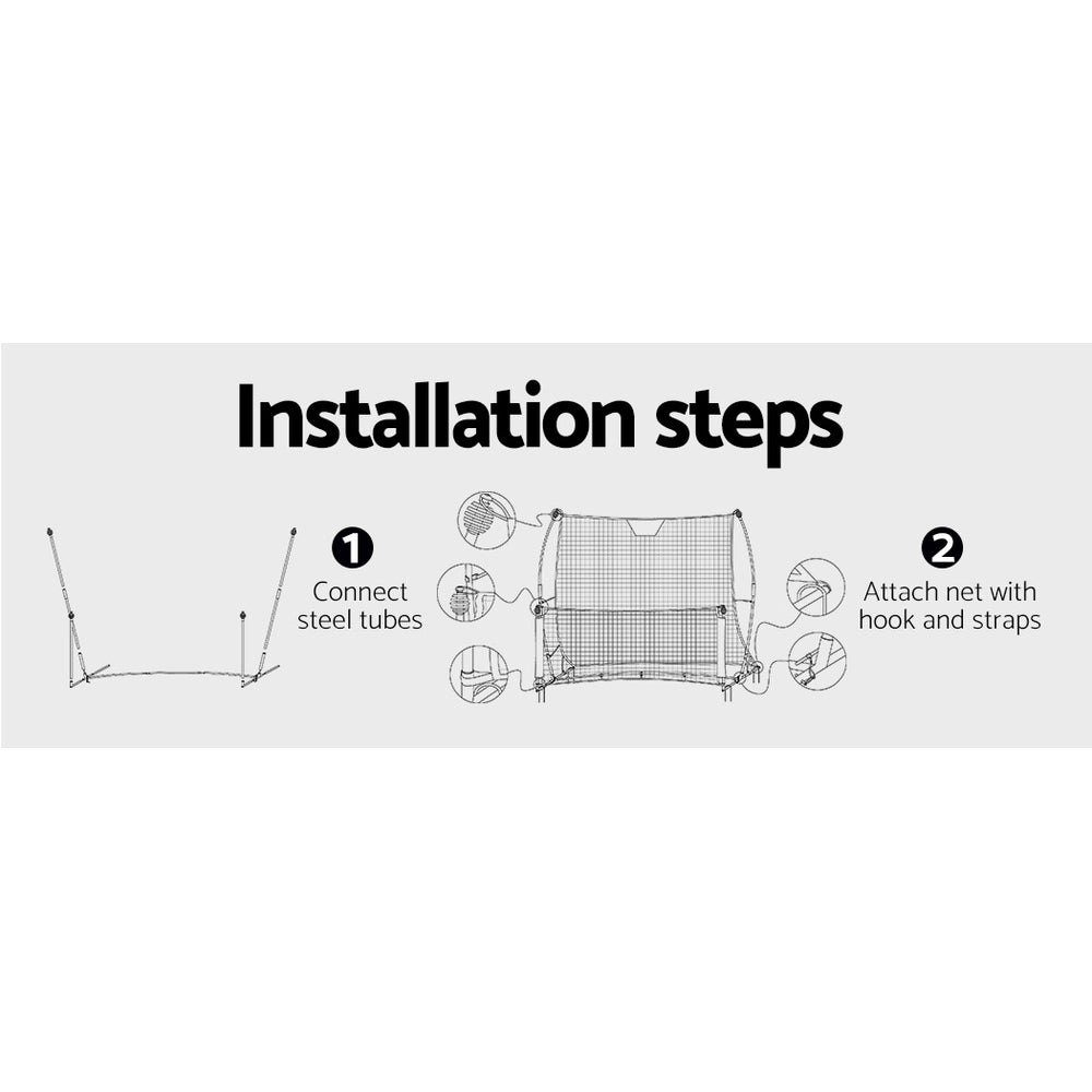 Everfit Portable Soccer Rebounder Net Volley Training Football Goal