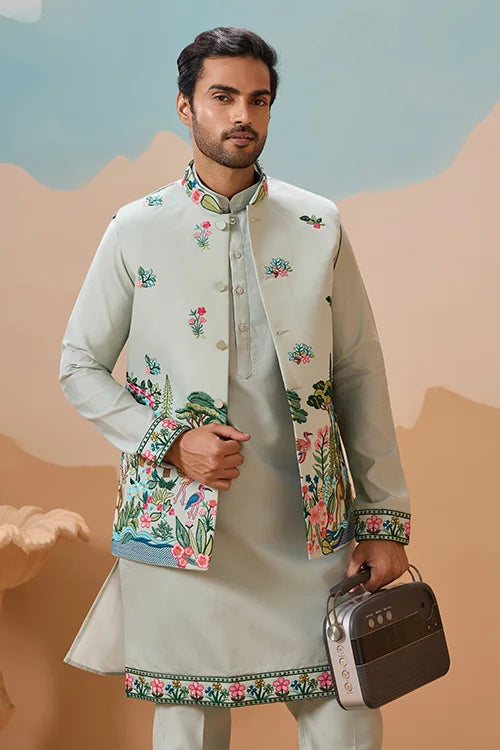 Trendy Royal Pista Ethnic Wear Koti Kurta Set for Men