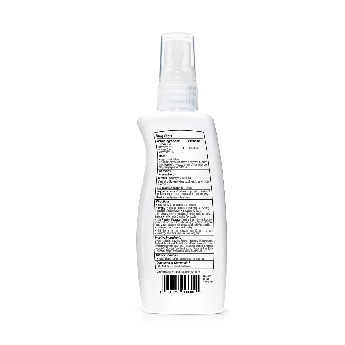 Bu SPF 30 Ultrafine WOWmist™ Sunscreen - White Sage