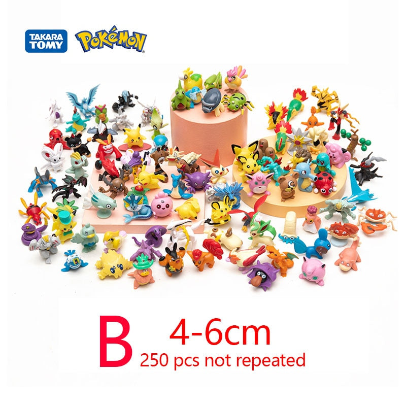Pokemon Mini Figures 144 2-3cm/250 4-6cm Anime Model Different Styles