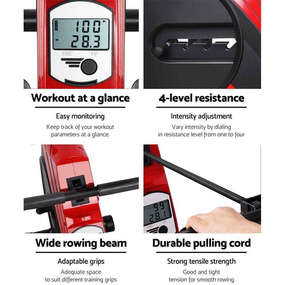 Everfit Rowing Machine Rower Elastic Rope Resistance Fitness Home