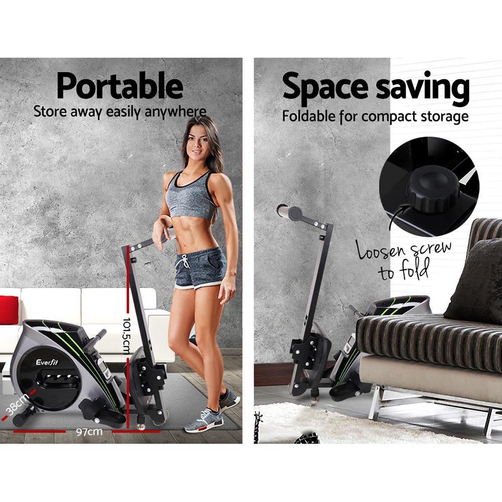 Everfit Rowing Machine Rower Elastic Rope Resistance Fitness Home