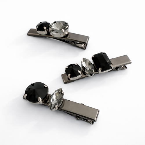 Radiant Gem Hair Clip Set – Luxe Sparkle Edition