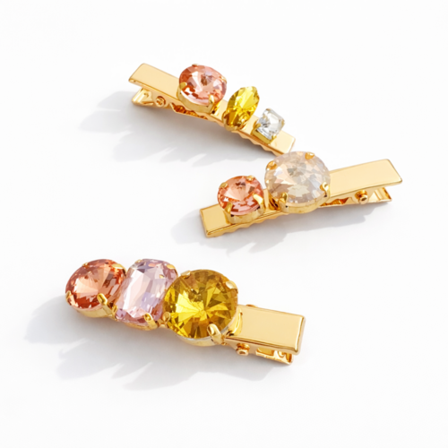 Radiant Gem Hair Clip Set – Luxe Sparkle Edition